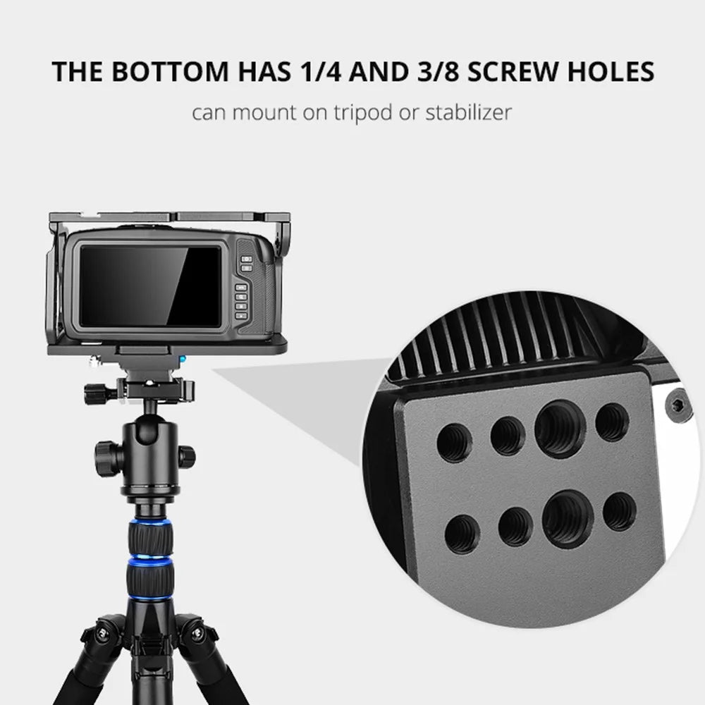 YELANGU C9 For BMPCC 4K/6K Camera Aviation Aluminum Full Camera Cage Protective Frame - 6