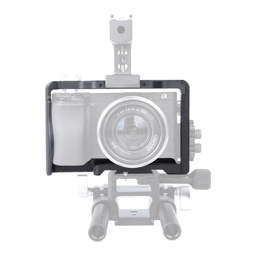 YELANGU C6-B Aviation Aluminum Frame Cage for Sony A6000/A6300/A6400/A6500 Quick Release Plate Base Protective Cover with Cold Shoe Adapter Camera Accessories - 1