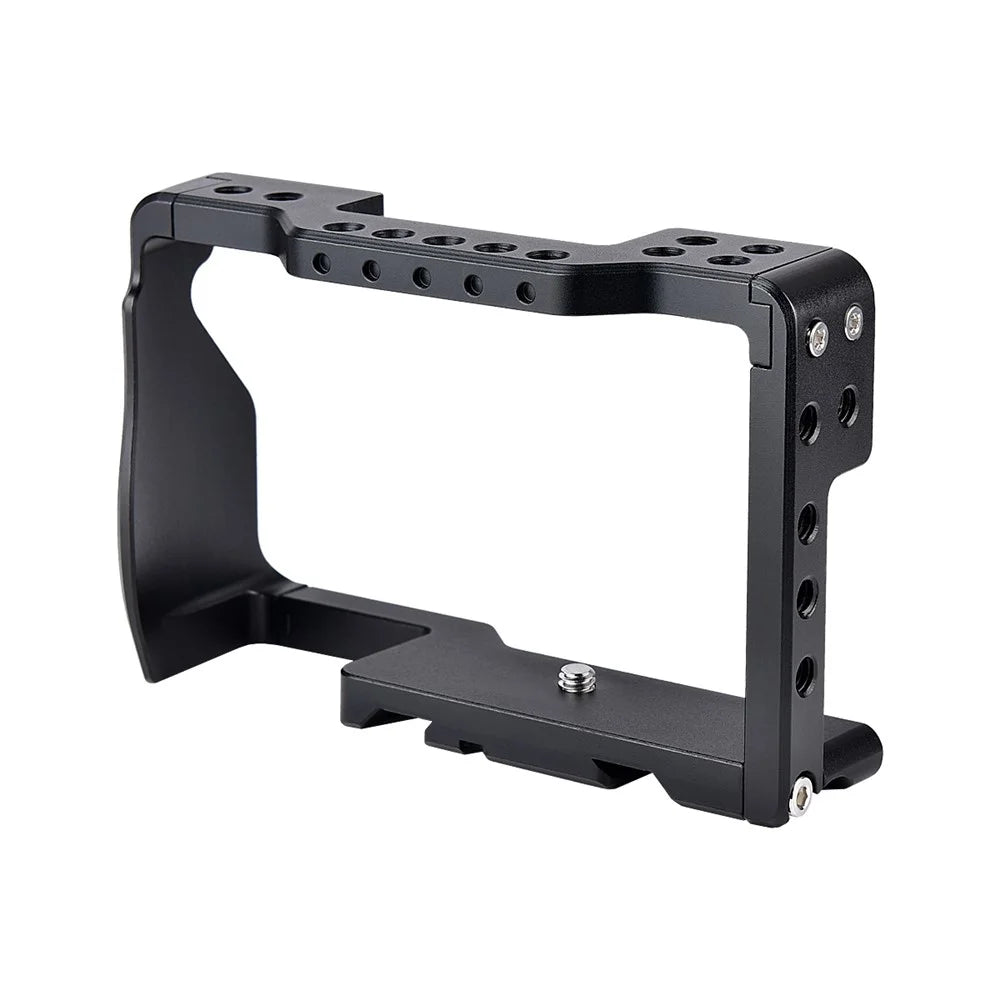 YELANGU C6-B Aviation Aluminum Frame Cage for Sony A6000/A6300/A6400/A6500 Quick Release Plate Base Protective Cover with Cold Shoe Adapter Camera Accessories - 5