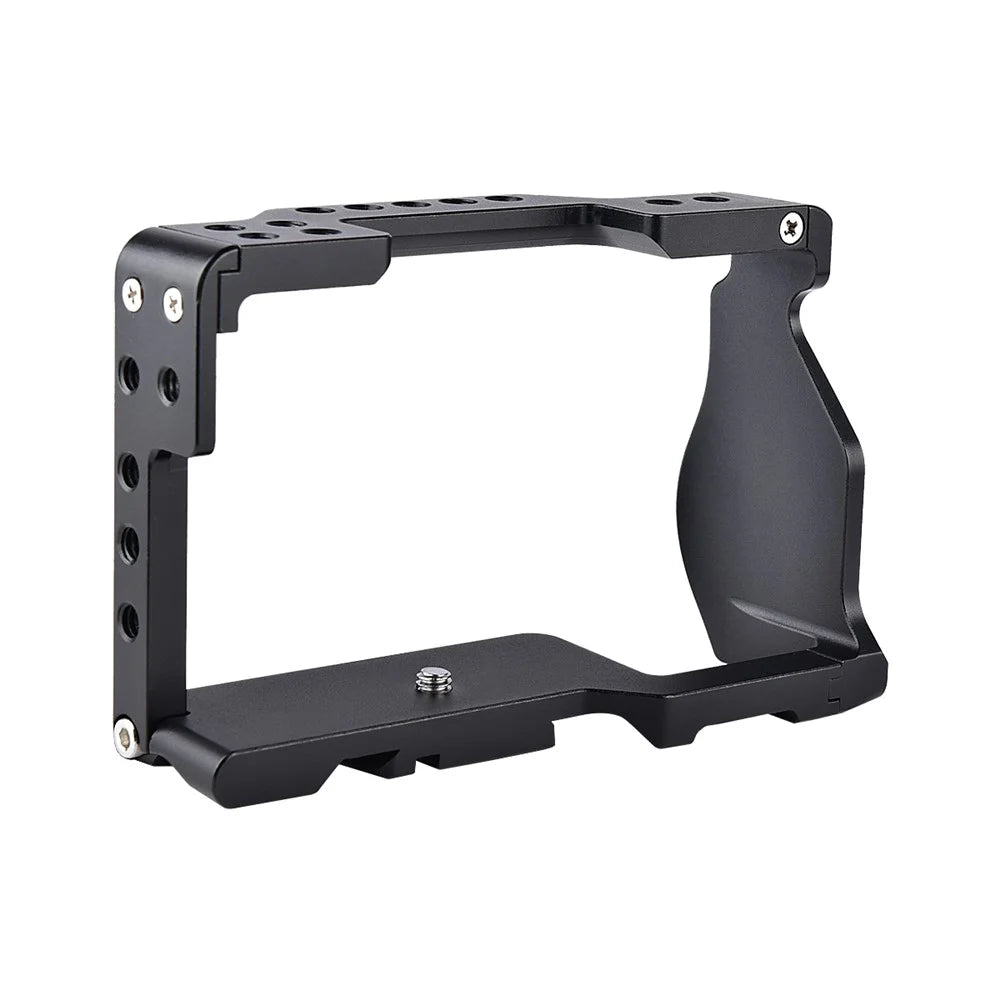 YELANGU C6-B Aviation Aluminum Frame Cage for Sony A6000/A6300/A6400/A6500 Quick Release Plate Base Protective Cover with Cold Shoe Adapter Camera Accessories - 6