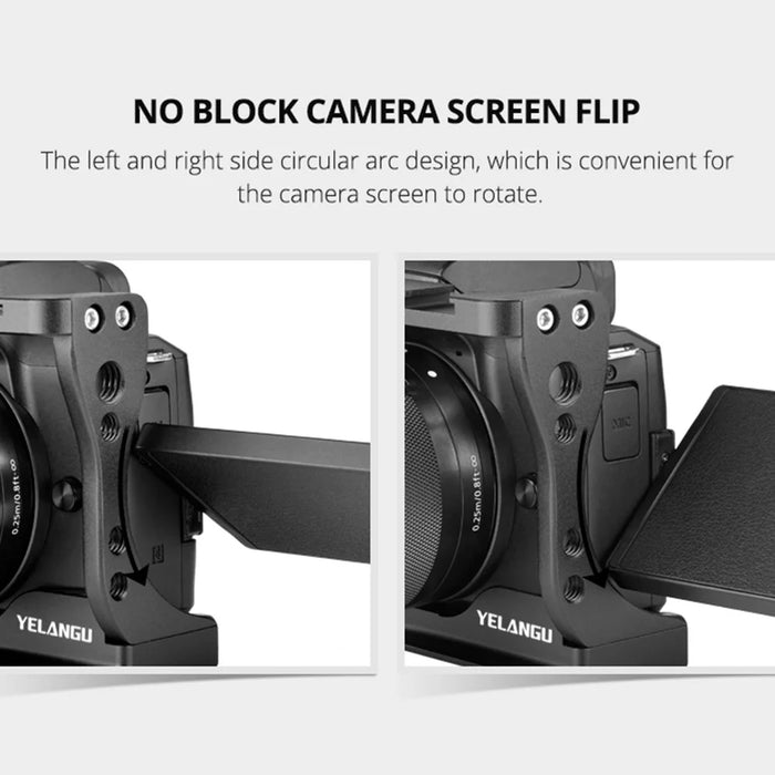 YELANGU C14 for Canon M50 Camera Rabbit Cage Frame with Handle Aluminum Alloy Camera Video Cage Kit - 6