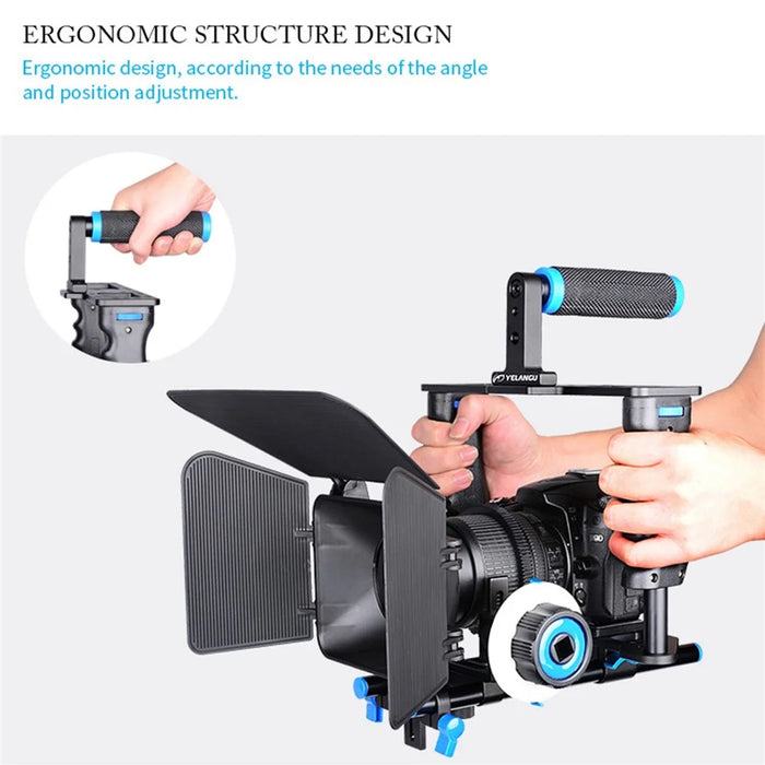 YELANGU C200 Professional Follow Focus Rig DSLR Camera Rabbit Cage Kit - 6