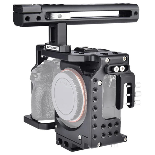 YELANGU CA7 SLR Camera Protective Cage for Sony Camera, Anti-rust Hard Aviation Aluminum Camera Frame Kit Gimbal Stabilizer - 1