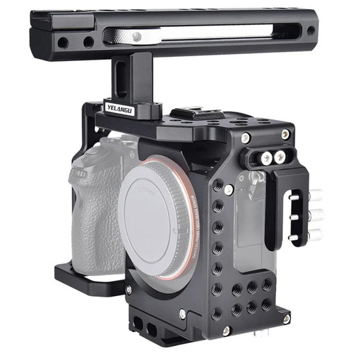 YELANGU CA7 SLR Camera Protective Cage for Sony Camera, Anti-rust Hard Aviation Aluminum Camera Frame Kit Gimbal Stabilizer - 1