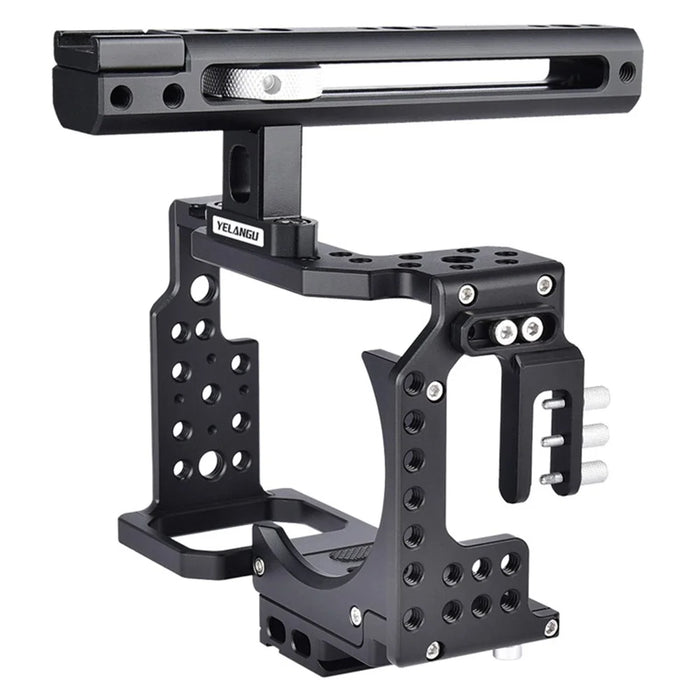 YELANGU CA7 SLR Camera Protective Cage for Sony Camera, Anti-rust Hard Aviation Aluminum Camera Frame Kit Gimbal Stabilizer - 3