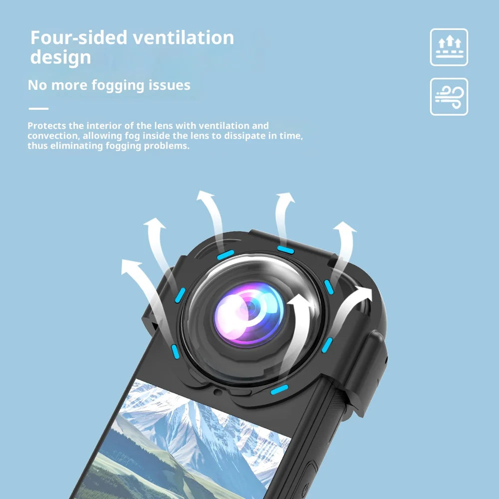 For Insta360 X4 Air Snap On Lens Guard Anti Fog Optical Tempered Glass Camera Lens Protector - 5