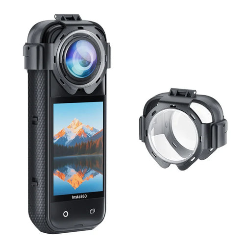 For Insta360 X5 Anti Scratch Action Camera Snap-on Lens Protector Cap Anti Fog Glass Lens Guard - 1