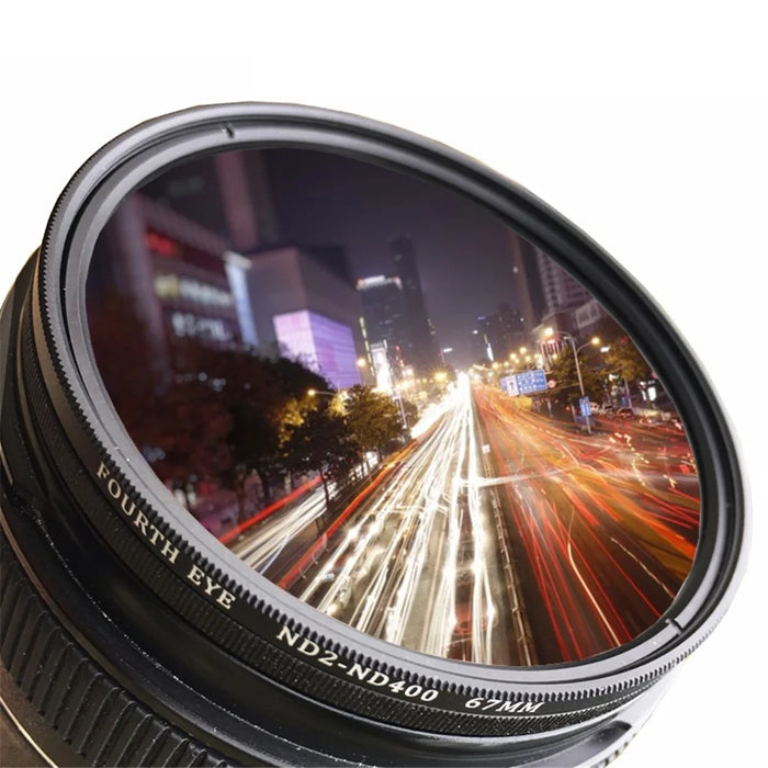 ND2-400 67mm ND Lens Filter Optical Glass Adjustable ND400 Neutral Density Camera Lens Filter - 5