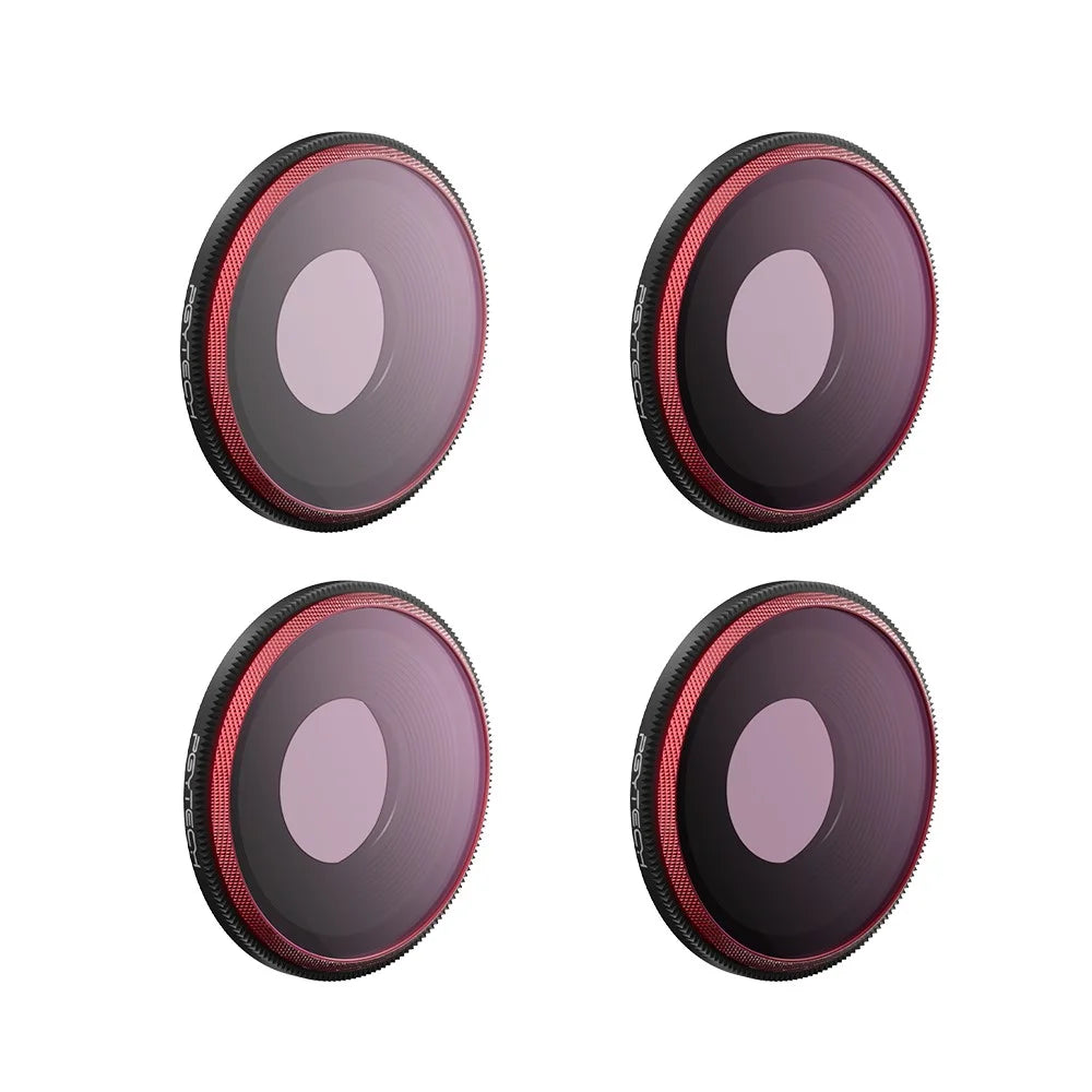 PGYTECH P-32C-013 Multi-Layer Coated ND-PL Filters Set for DJI Osmo Action 3 NDPL 8, 16, 32, 64 Camera Filters Waterproof Oil-Proof Lens Filters (Professional Edition) - 1