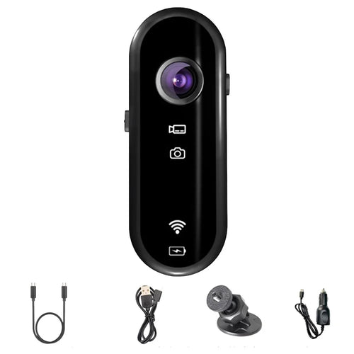 C3 Pro Thumb Action Camera 1080P HD Small Body Camera with Car Holder Car Charger for POV Vlogging Recording - 1