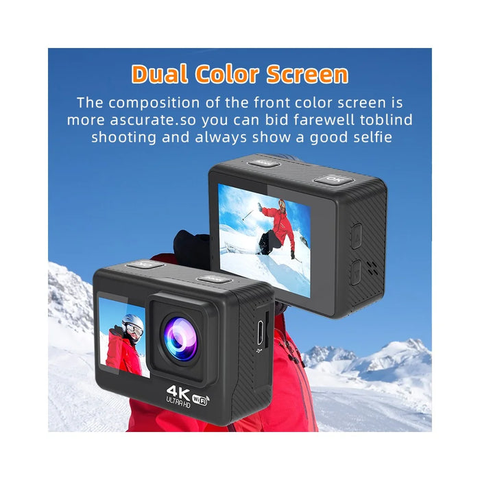 F200AA HD Dual Screen 1080P Action Camera Wireless WiFi Outdoor Portable Camera DV Sports Camera with Waterproof Case - 4