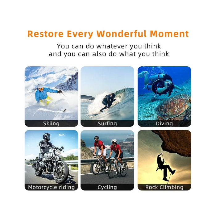 F200AA HD Dual Screen 1080P Action Camera Wireless WiFi Outdoor Portable Camera DV Sports Camera with Waterproof Case - 5
