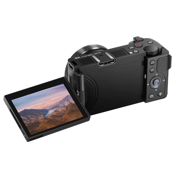 ORDRO G930 3.2 Inch IPS Touch Screen Camcorder Face Tracking 5K Ultra HD Digital Mirrorless Camera - Black - 4
