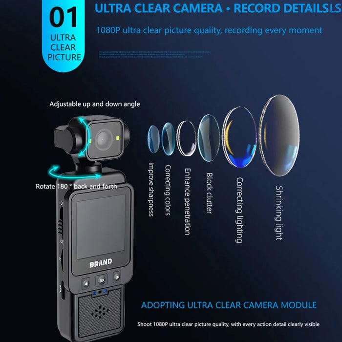 DV01 1.6 Inch 1080P HD Action Camera Loop Recording Outdoor Vlog Shooting WiFi Camcorder Built In Fill Light - 6
