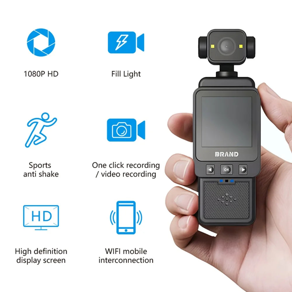 DV01 1.6 Inch 1080P HD Action Camera for Cycling Vlogging Wearable WiFi Recorder with 32GB Card - 5