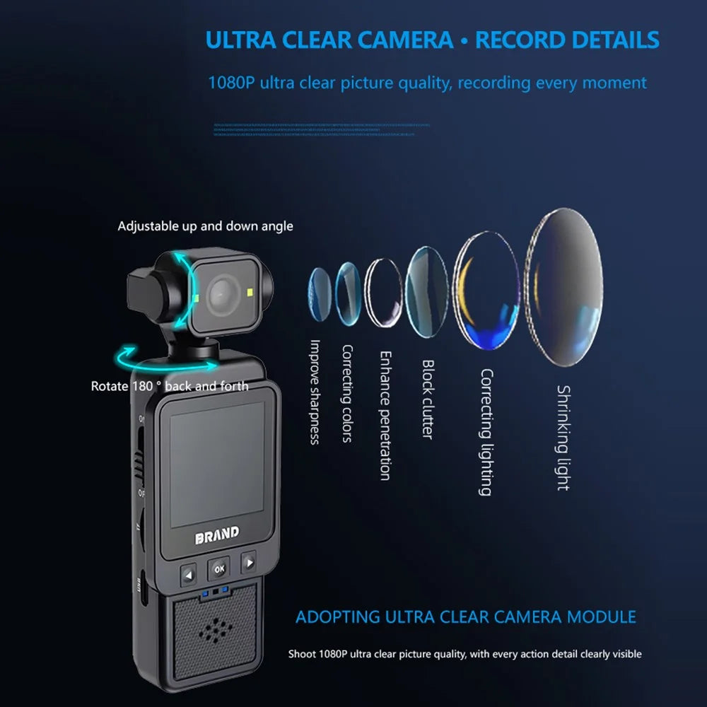 DV01 1.6 Inch 1080P HD Action Camera for Cycling Vlogging Wearable WiFi Recorder with 32GB Card - 6