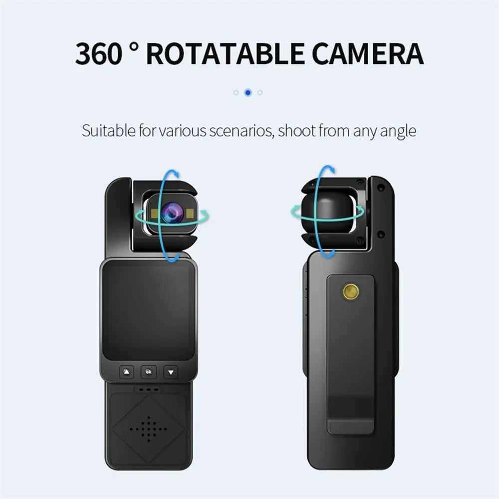 DV02 1.54 Inch HD Display Action Camera Chest Mount Video Recorder Outdoor Cycling WIFI Camera with 32GB Card + Card Reader - Black - 4