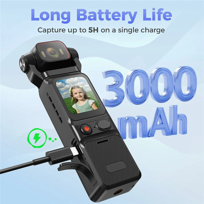 L18 1.69 Inch Touch Screen 4K Wireless Action Camera Gyroscope Stabilization Pocket Camera for Outdoor Recording - 5