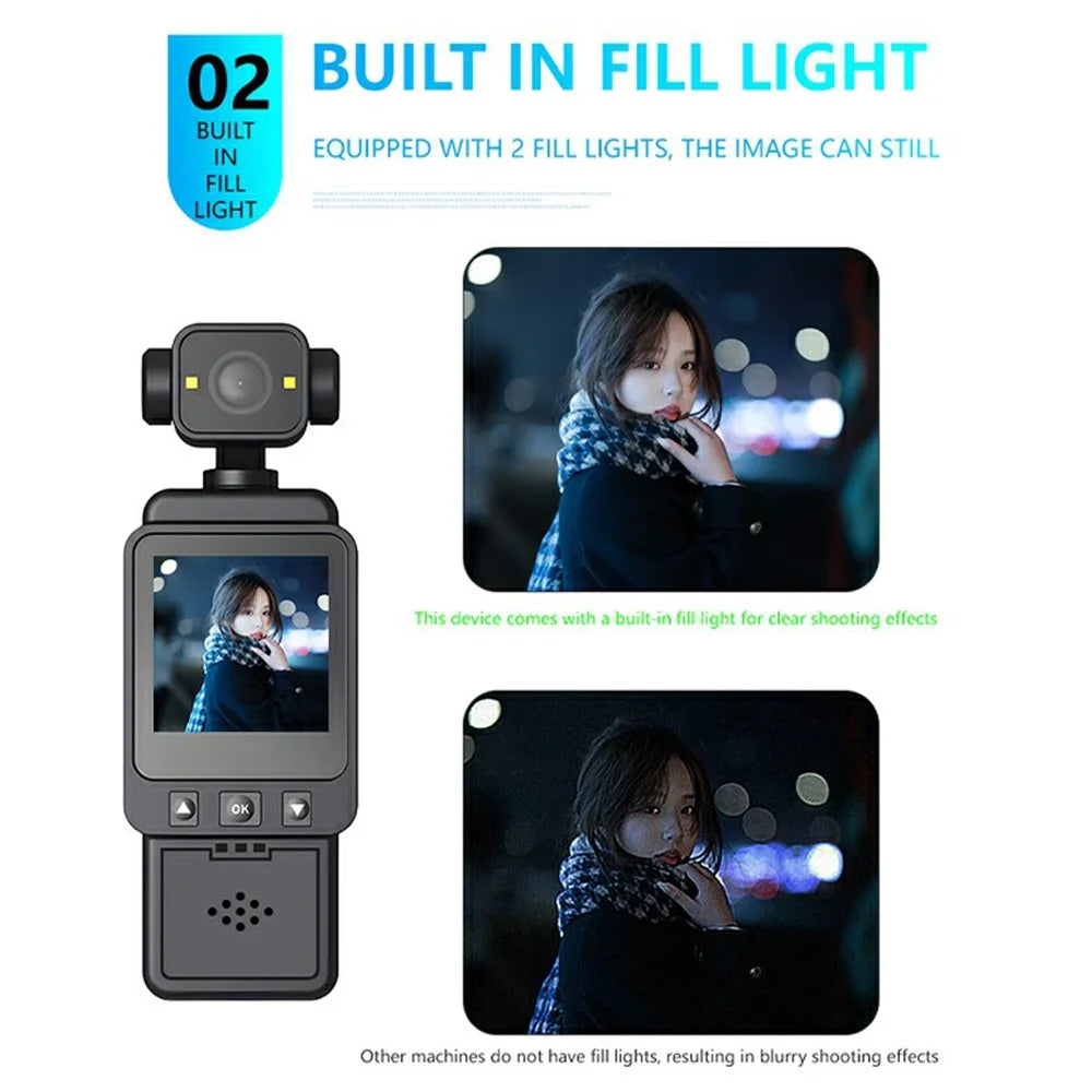 DV01 1080P Pocket Action Camera High Definition Anti Shake WiFi Sports Camera, No TF Card - 7