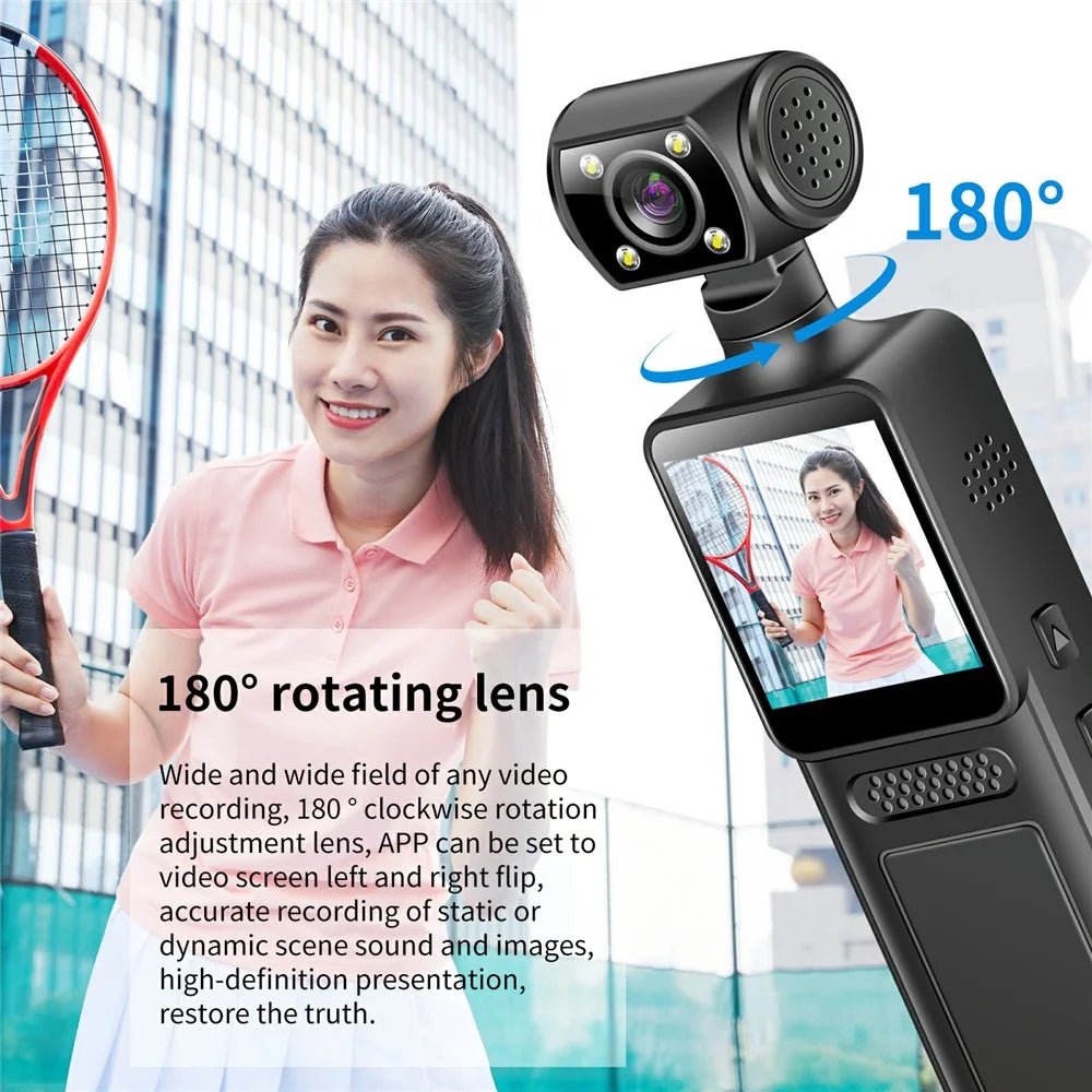 M12 4K Outdoor Sports Camera Night Vision Anti Shake WiFi Pocket Action Cam, with 32GB TF Card - 5