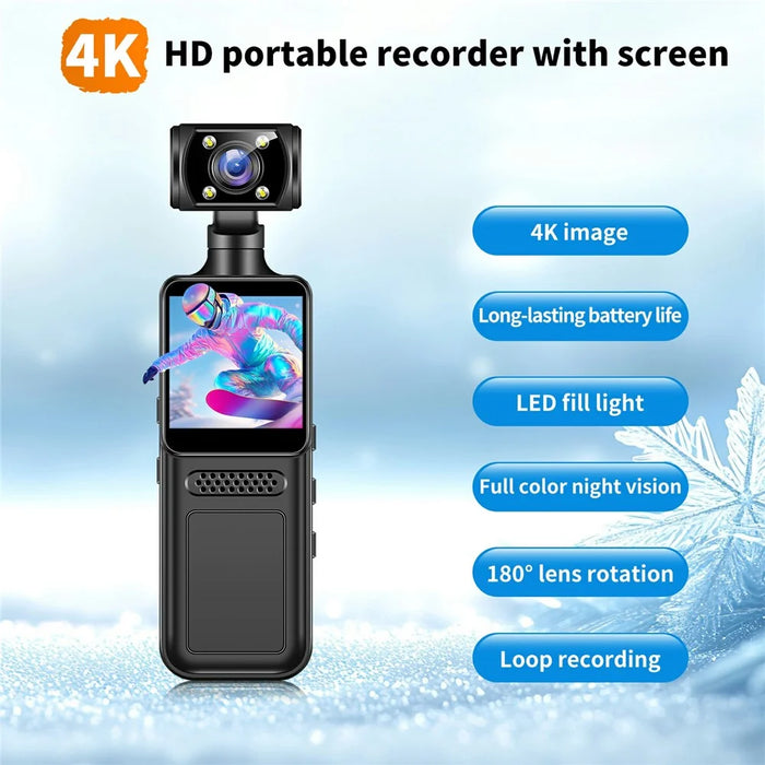 M12 4K Outdoor Sports Camera Night Vision Anti Shake WiFi Pocket Action Cam, No TF Card - 2