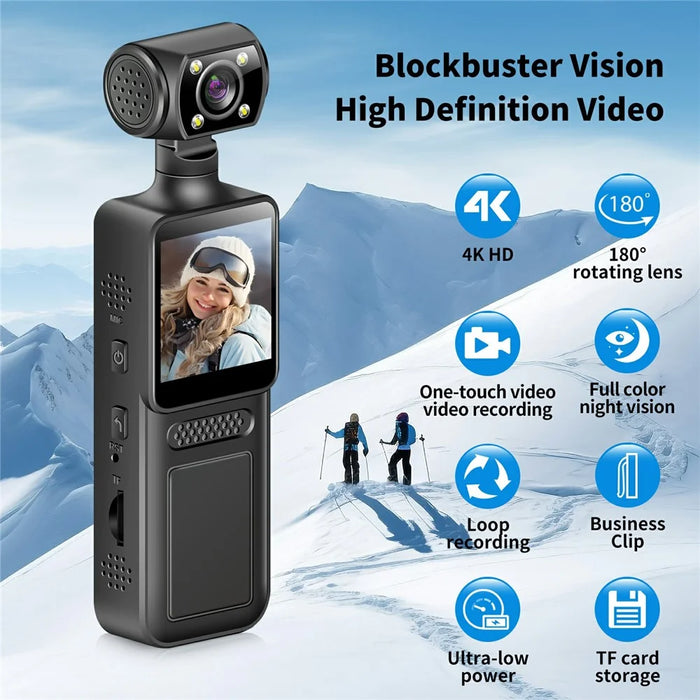 M12 4K Outdoor Sports Camera Night Vision Anti Shake WiFi Pocket Action Cam, No TF Card - 3