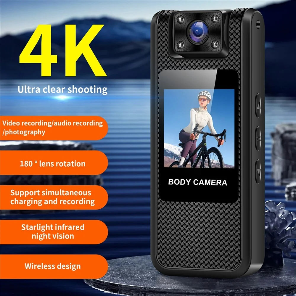 M11-A 4K Outdoor Sports Camera Night Vision Portable WiFi Pocket Action Cam with Rotating Lens, with 32GB Card - 2