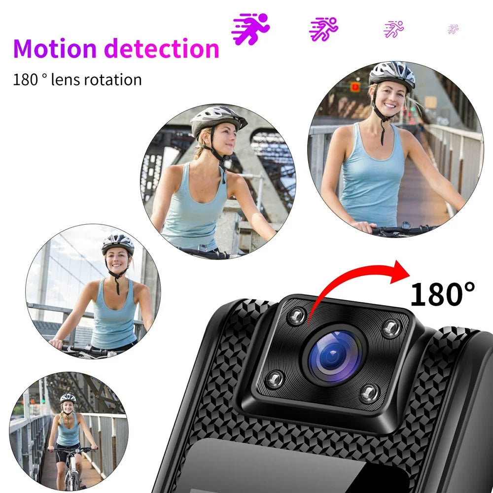 M11-A 4K Outdoor Sports Camera Night Vision Portable WiFi Pocket Action Cam with Rotating Lens, with 32GB Card - 7