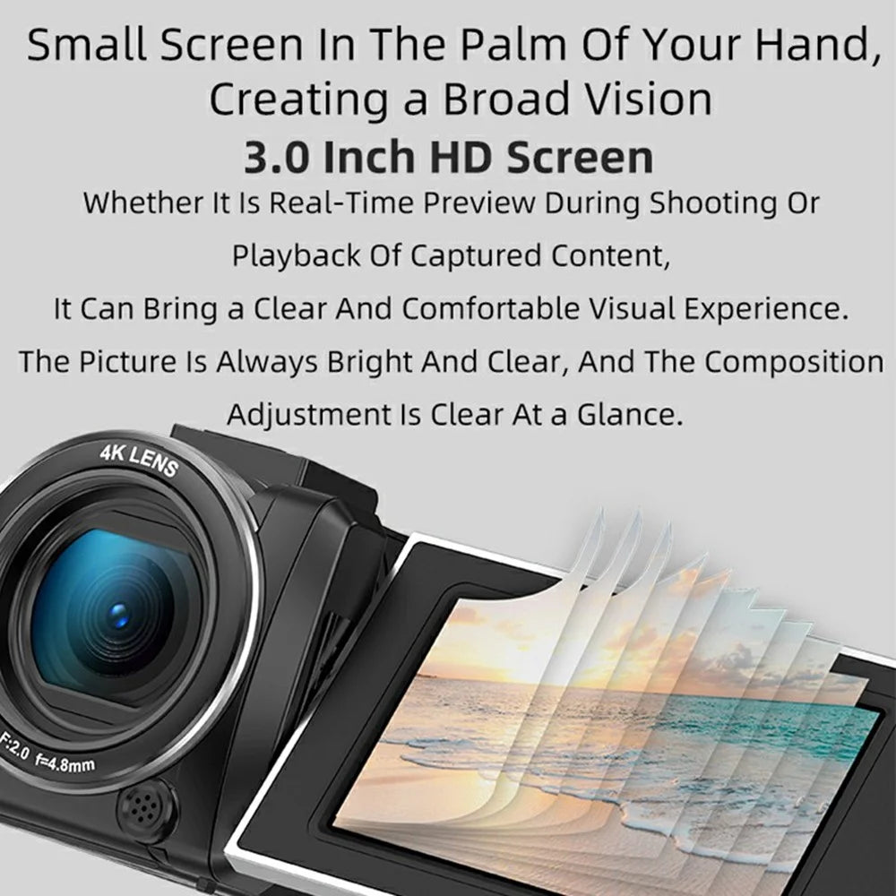 ORDRO Z36 4K UHD Video Camera 3.0 Inch IPS Screen 18X Digital Zoom IR Night Vision Digital Camcorder - 5