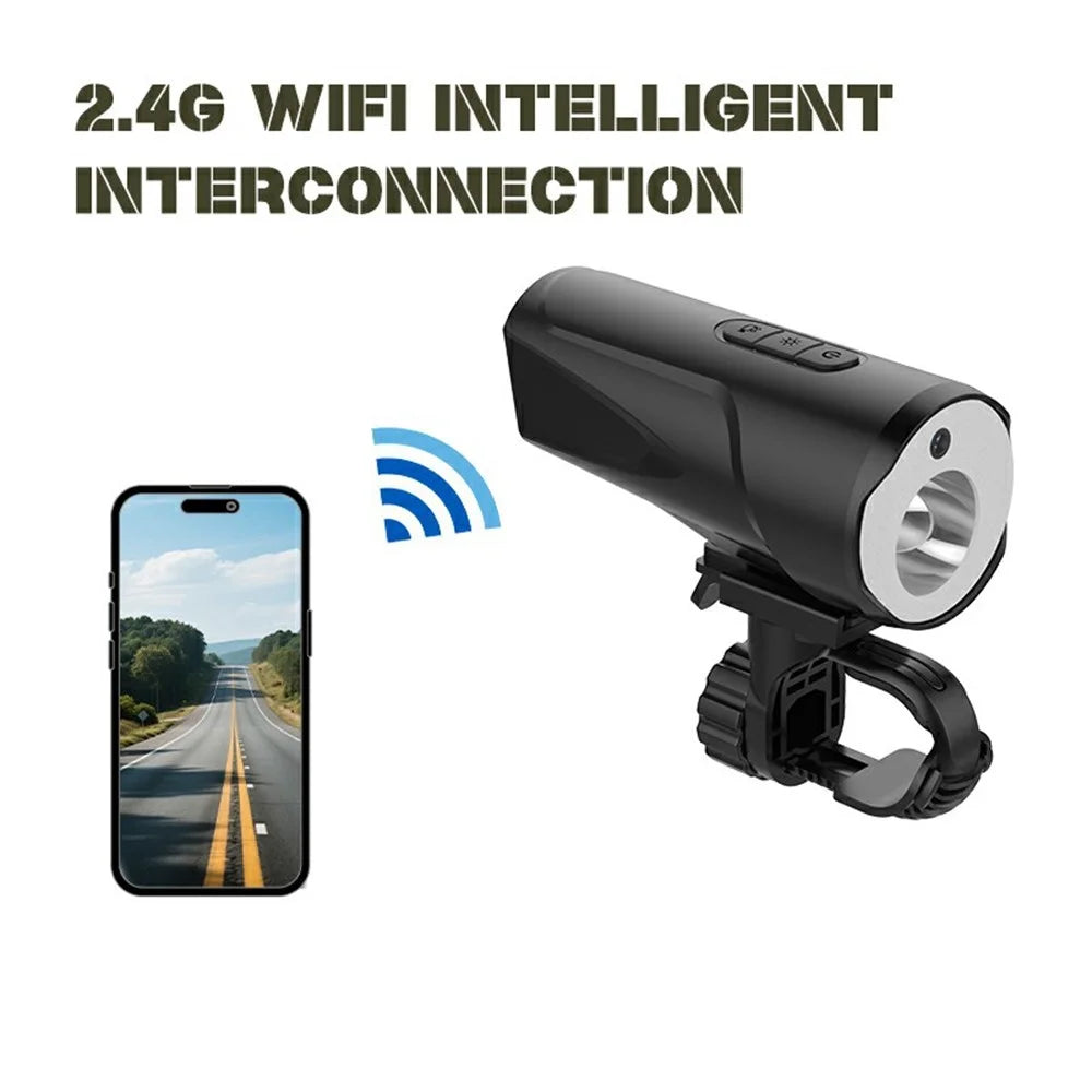 K66 1080P 30fps 2.4G WiFi Outdoor Cycling Camera Recorder for Bicycle  /  Motorcycle Dashcam with LED Light - 3