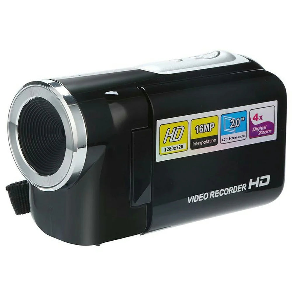 DV20 Handheld Digital Video Camera 2 Inch IPS Screen 16X Digital Zoom 720P Video Recorder, with 32GB Card - 4