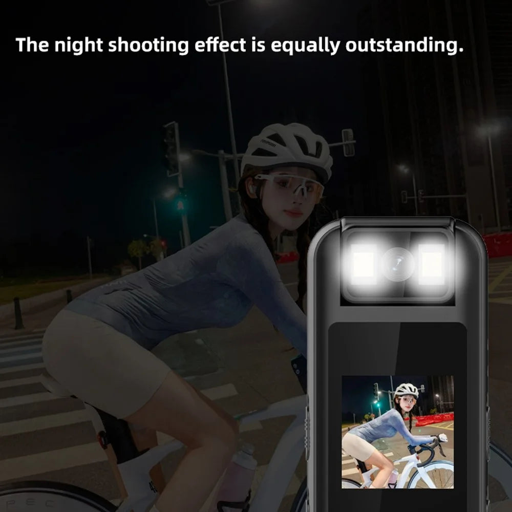 LK2315 1080P HD Sports DV Camera 180 Degree Rotatable Lens Night Vision Camcorder Handheld Bodycam, with 32GB Card + Card Reader - 3