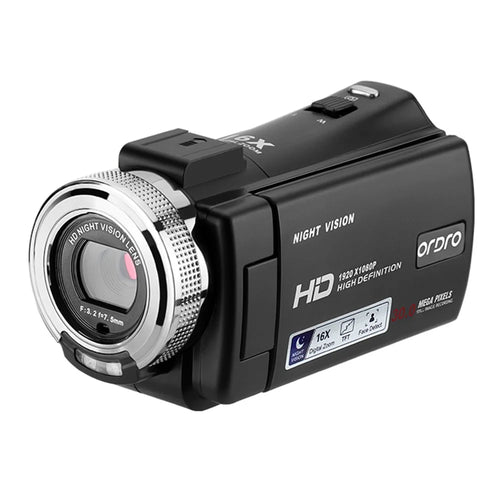ORDRO V12 3.0 Inch 1080P Full HD Video Camera EU Plug Support Night Vision Vlogging Camera Recorder Home Camcorder - 1