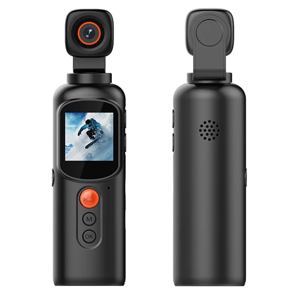 LK2316 Handheld 4K Ultra HD Action Camera Rotating Gimbal Stabilization Wireless Recorder for Outdoor Sports, with 32GB Card + Card Reader - 1
