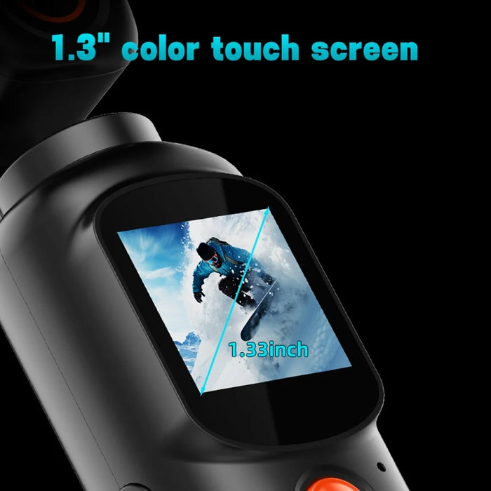 LK2316 Handheld 4K Ultra HD Action Camera Rotating Gimbal Stabilization Wireless Recorder for Outdoor Sports, with 32GB Card + Card Reader - 4