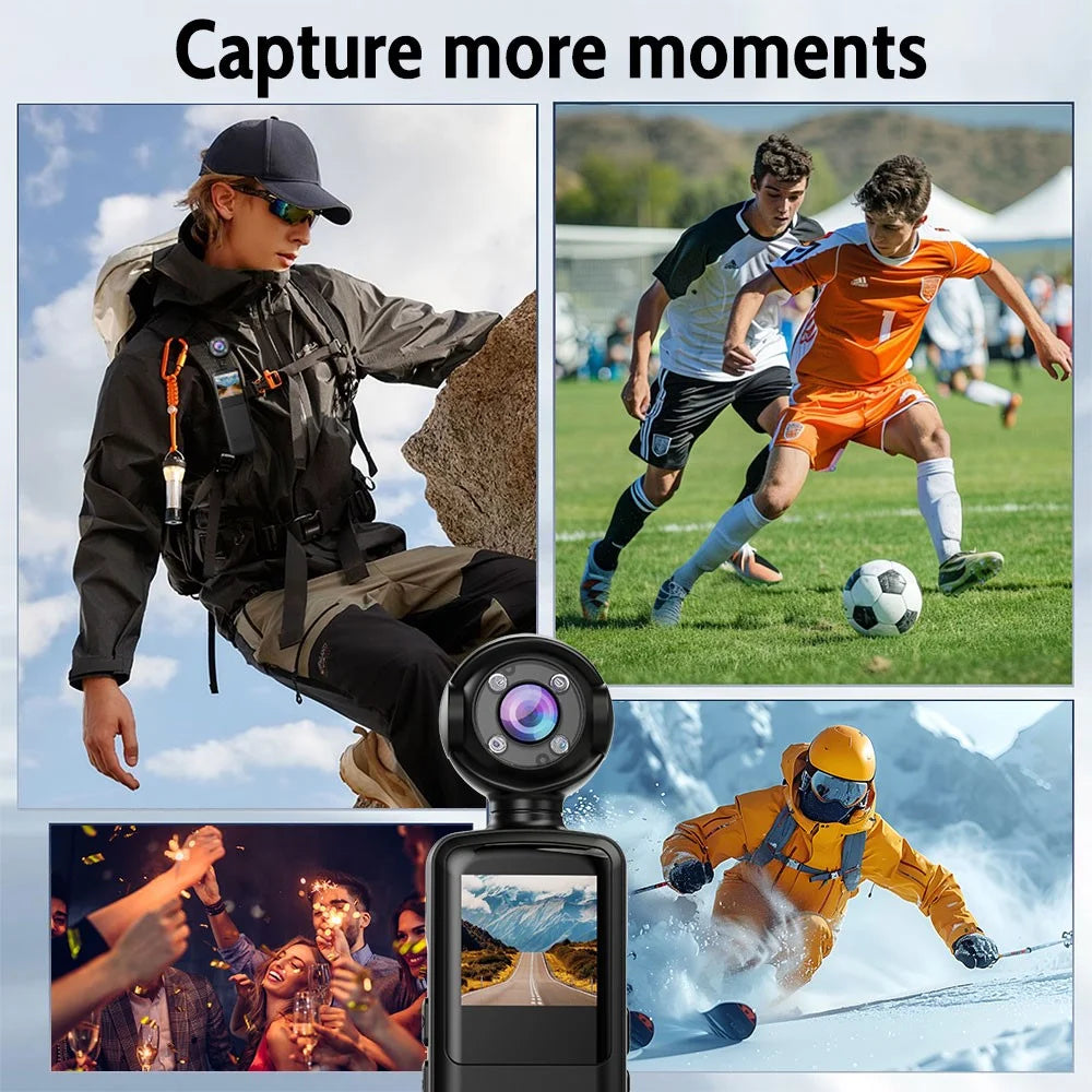 V6 1.5 Inch Screen HD Video Recorder Portable WiFi Body Camera Night Vision Outdoor Sports Action Cam - 7