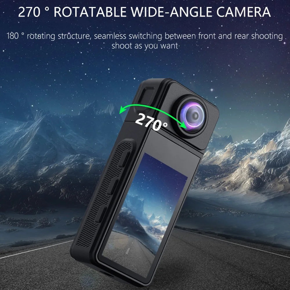 DV03 1.97 Inch HD Display 270 Degree Rotatable Lens WiFi Sports Action Camera Wearable Vlog Recorder, with 32GB Card + Card Reader - 5