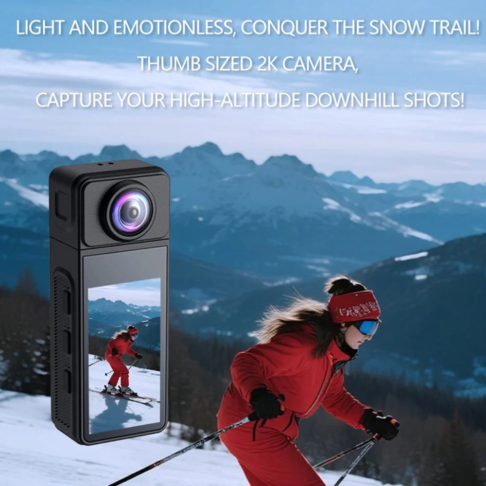 DV03 1.97 Inch HD Display 270 Degree Rotatable Lens WiFi Sports Action Camera Wearable Vlog Recorder, with 32GB Card + Card Reader - 7