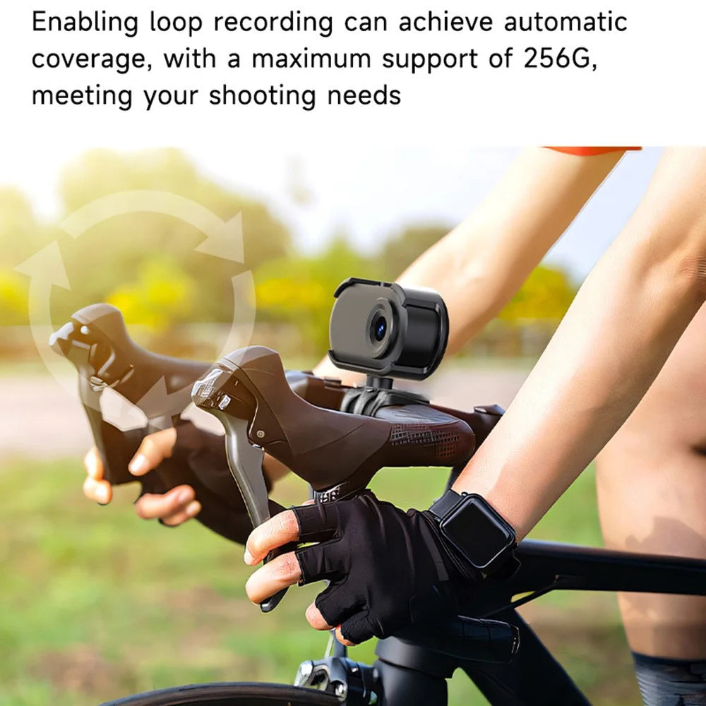 DM10 1.47 Inch HD Screen Mini Thumb Camera for Outdoor Sports Cycling 1080P Video Recorder - Black - 6