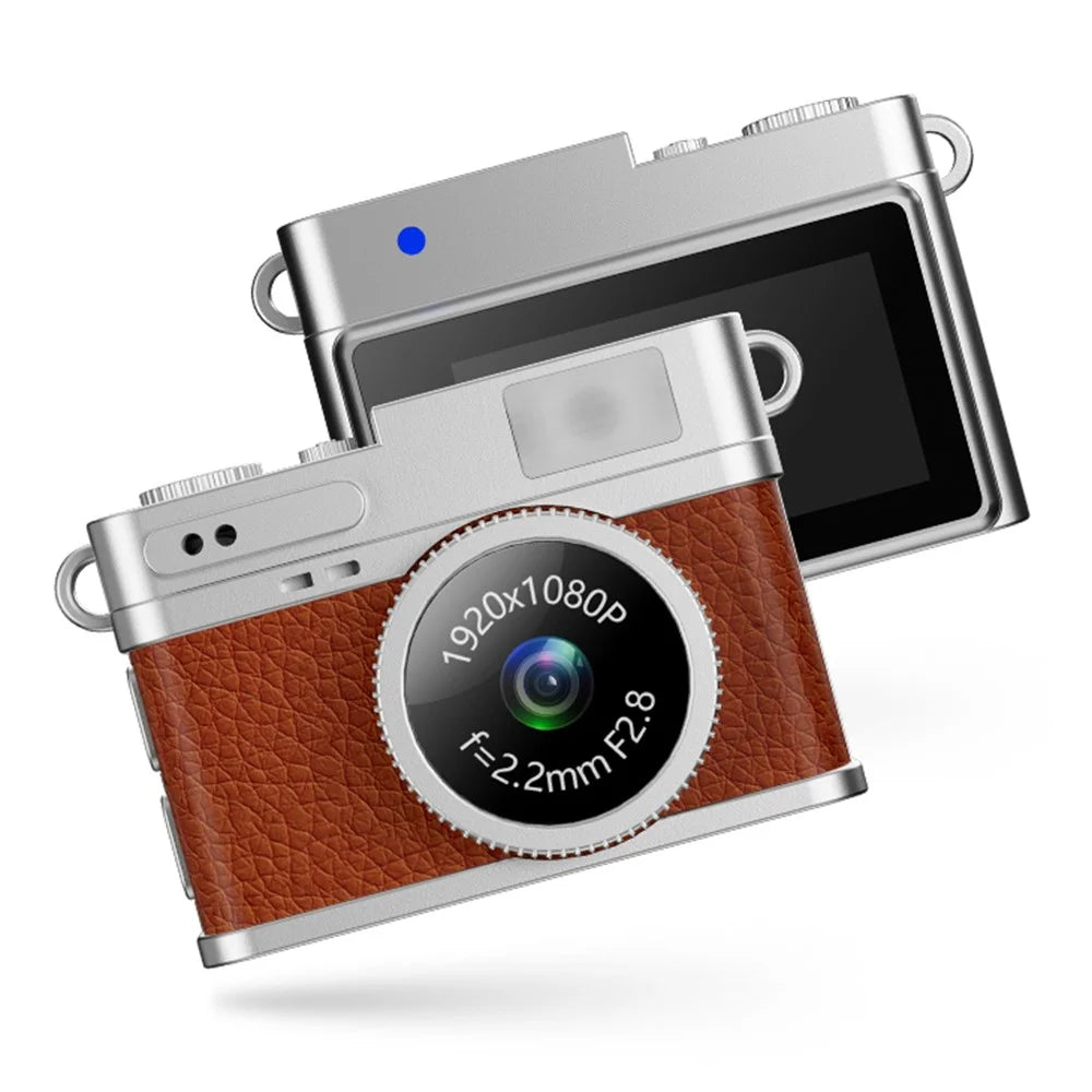 Retro 1080P Mini Camera Sports Action Cam Video Recorder for Travel Outdoor Use - Brown - 1