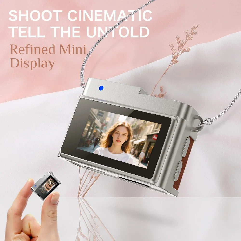 Retro 1080P Mini Camera Sports Action Cam Video Recorder for Travel Outdoor Use - Brown - 2
