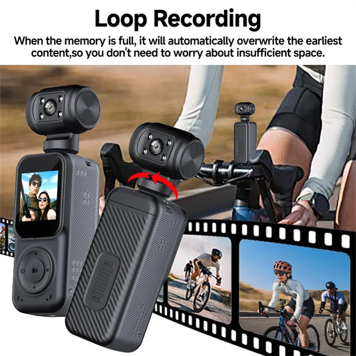 Q5 2K HD Night Vision Action Camera 270 Degree Rotatable Lens WiFi Enabled Pocket Thumb Camera - 5