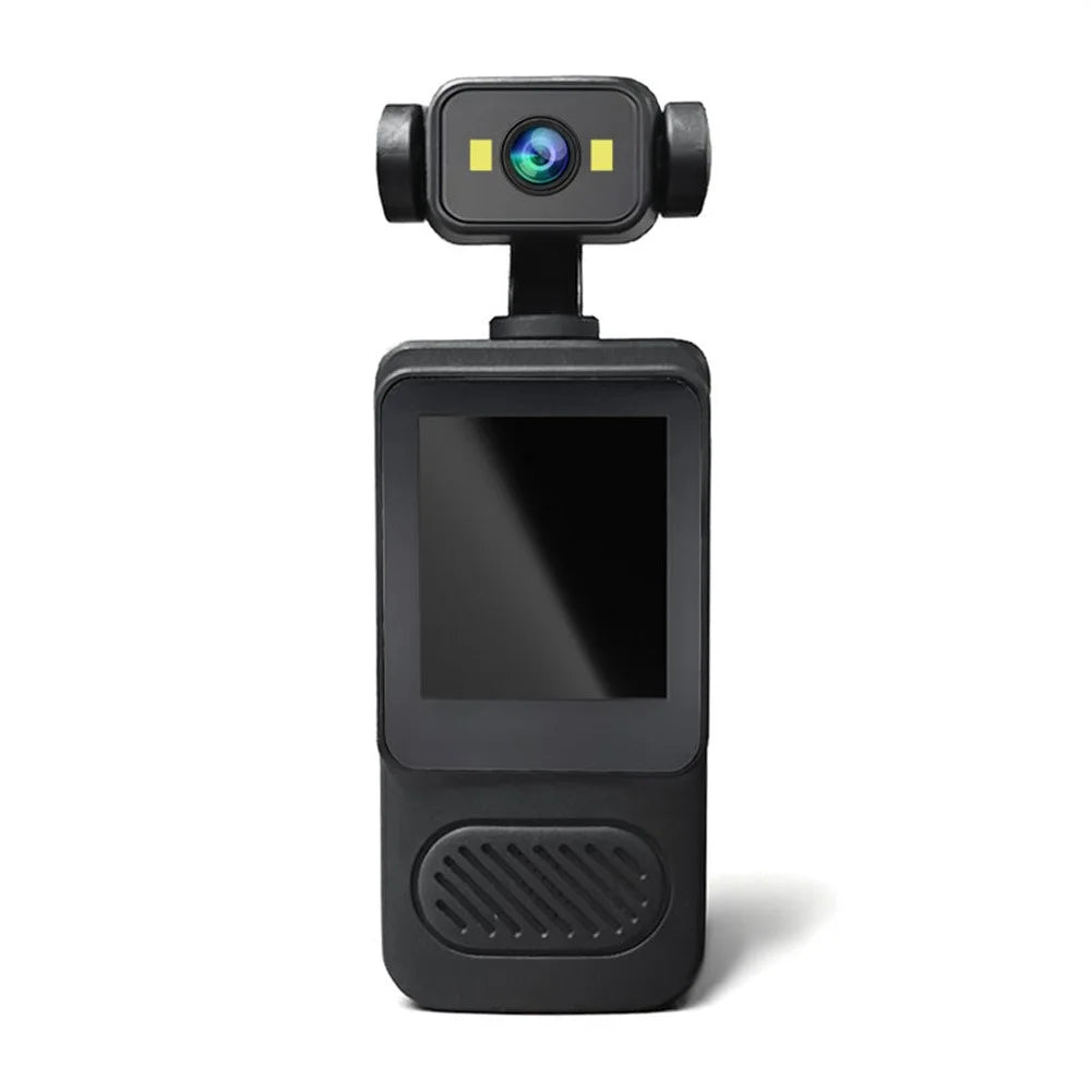Y2 1.54 Inch Screen Pocket Camera with Fill Light 180 Degree Rotatable Lens Clip On WiFi Camcorder, with 32GB Card + Card Reader - 5