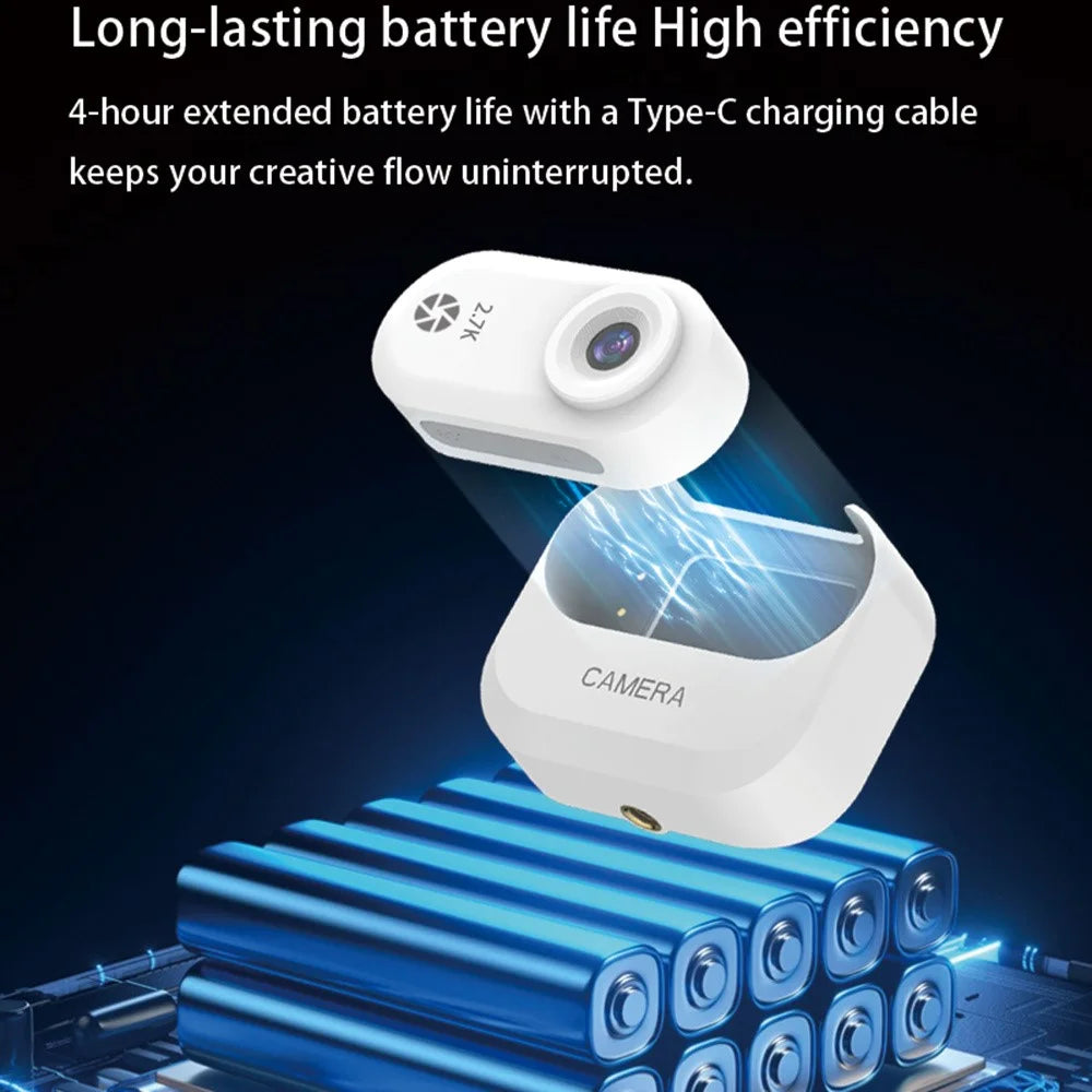 DM10pro 1.47 Inch HD Screen 2.7K Sports Camera for Outdoor Cycling Thumb Size Action Cam, with 32GB Card + Card Reader - White - 6