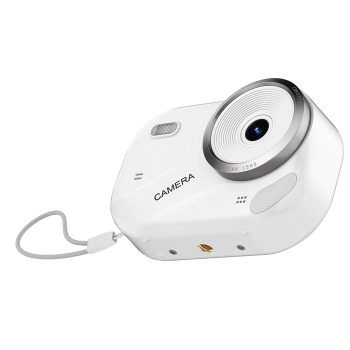 X1000 2.4 Inch Screen Mini Digital Camera for Beginner HD Video Recording CCD Support WiFi Transfer, with 32GB Card + Card Reader - White - 3