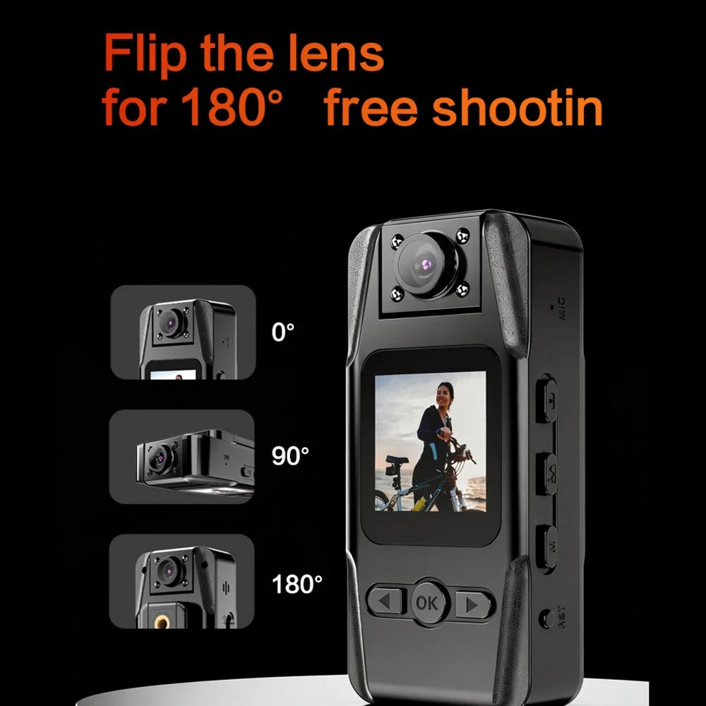 L16 WiFi Portable Conference Camera Outdoor Recorder HD Magnetic Clip-On Sports Camera with Infrared Night Vision - Black - 6