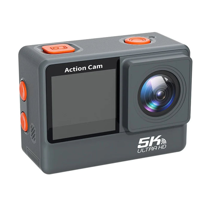 F308AATR 1.3 Inch Front + 2.0 Inch Rear Touch Screen Action Camera 6-axis Anti-Shake 5K HD Sports Camera with Waterproof Case - 1