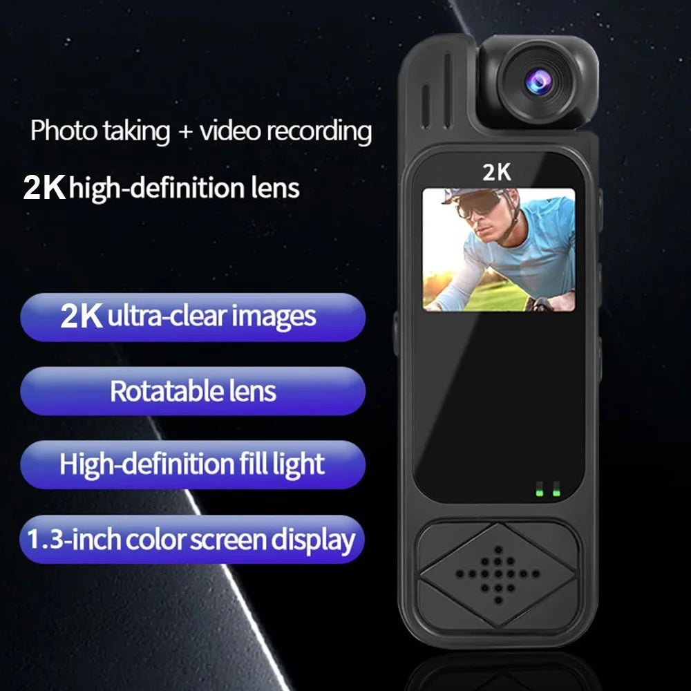 Y9 1.3 Inch TFT Screen Clip-On Cycling Camera Infrared Night Vision Video Recorder with 180 Degree Rotatable Lens - Black - 4
