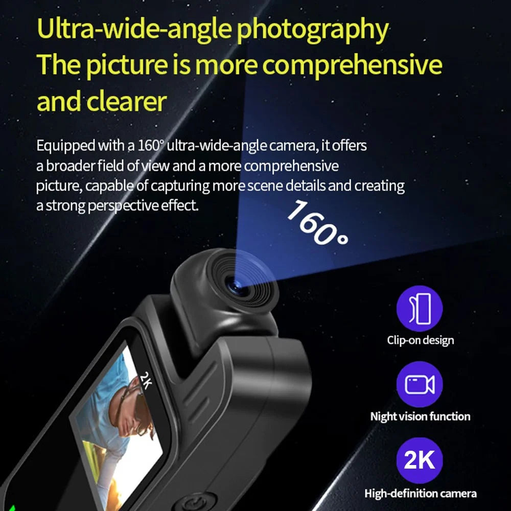 Y9 1.3 Inch TFT Screen Clip-On Cycling Camera Infrared Night Vision Video Recorder with 180 Degree Rotatable Lens - Black - 5