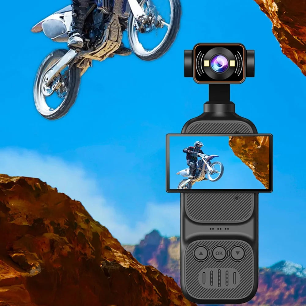 DV07 2.78 Inch Horizontal Screen 1080P HD Handheld Vlog Camera Action Recorder for Cycling Sports - Black - 3